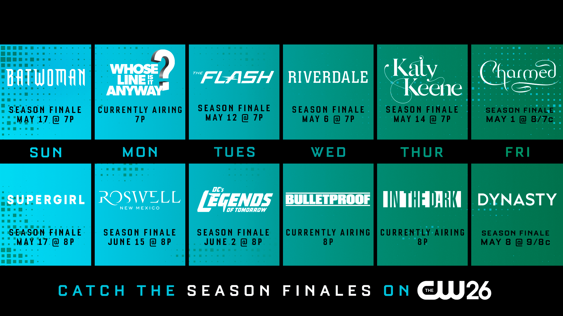 CW26 Mark Your Calendars, The CW Finale Schedule Is Here